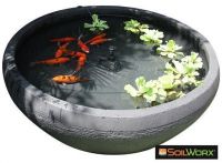Fish Pond Solar Fountain - Grey